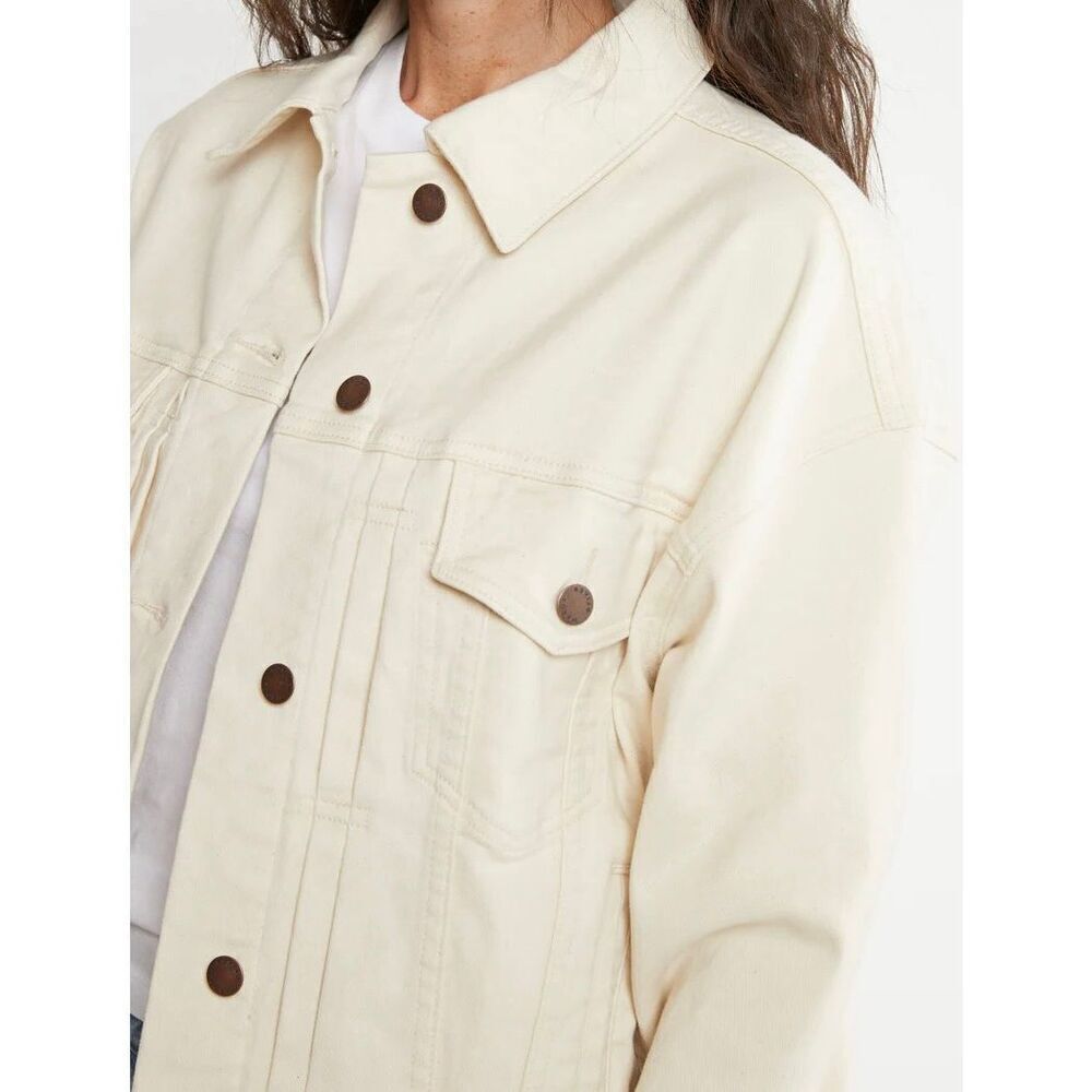 NWOT Oliver Logan Westboro ECRU Classic Stone Denim Jacket Women’s Small